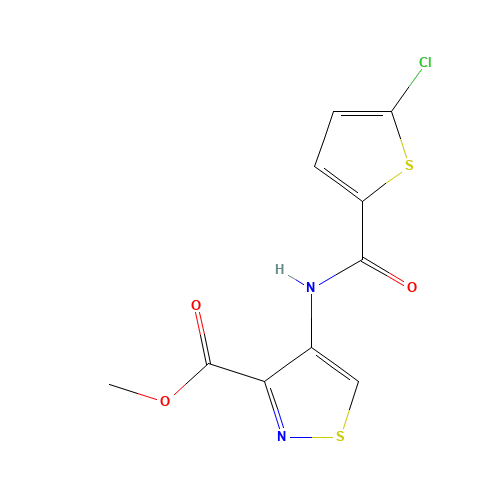 methyl 4-[(5-chlorothiophene-2-carbonyl)amino]-1,2-thiazole-3-carboxylate (CAS: 929214-76-6) - Related Chemical Product