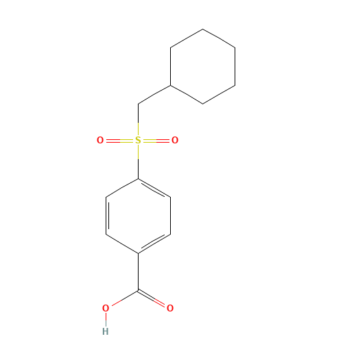 4-(cyclohexylmethylsulfonyl)benzoic acid (CAS: 32910-61-5) - Chemical Structure and Molecular Formula 