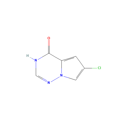 6-chloro-1H-pyrrolo[2,1-f][1,2,4]triazin-4-one (CAS: 1198475-34-1) - Chemical Structure and Molecular Formula 