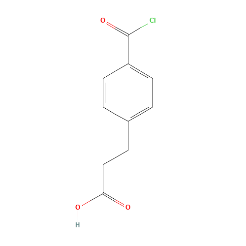 3-(4-carbonochloridoylphenyl)propanoic acid (CAS: 1390642-73-5) - Chemical Structure and Molecular Formula 