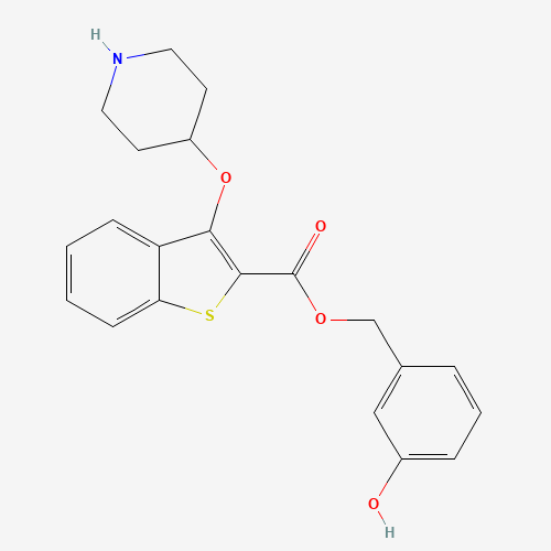 (3-hydroxyphenyl)methyl 3-piperidin-4-yloxy-1-benzothiophene-2-carboxylate (CAS: 1443208-20-5) - Related Chemical Product