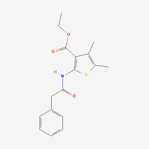 ethyl 4,5-dimethyl-2-[(2-phenylacetyl)amino]thiophene-3-carboxylate (CAS: 179338-03-5) - Chemical Structure and Molecular Formula 