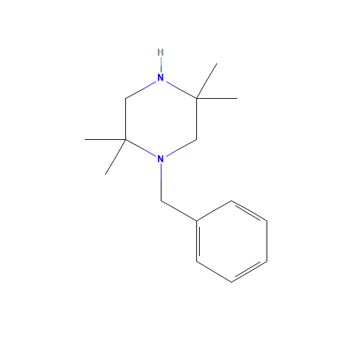 1-benzyl-2,2,5,5-tetramethylpiperazine (CAS: 501653-34-5) - Chemical Structure and Molecular Formula 
