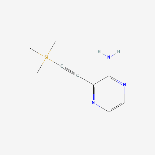 3-(2-trimethylsilylethynyl)pyrazin-2-amine (CAS: 1005349-12-1) - Chemical Structure and Molecular Formula 