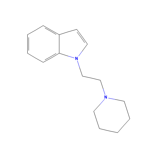 1-(2-piperidin-1-ylethyl)indole (CAS: 72395-47-2) - Chemical Structure and Molecular Formula 