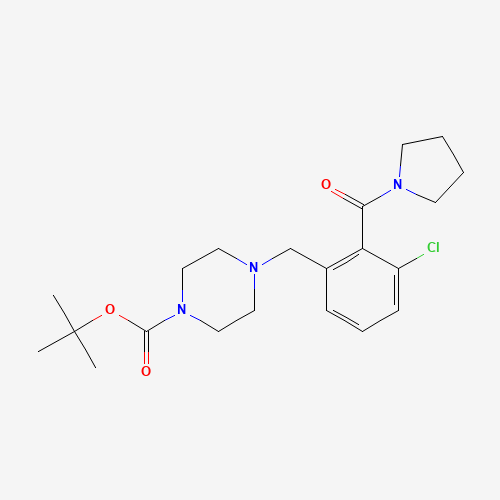 tert-butyl 4-[[3-chloro-2-(pyrrolidine-1-carbonyl)phenyl]methyl]piperazine-1-carboxylate (CAS: 1460036-58-1) - Related Chemical Product