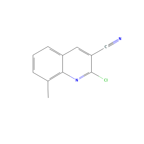 2-chloro-8-methylquinoline-3-carbonitrile (CAS: 136812-21-0) - Chemical Structure and Molecular Formula 