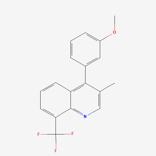 4-(3-methoxyphenyl)-3-methyl-8-(trifluoromethyl)quinoline (CAS: 854774-90-6) - Chemical Structure and Molecular Formula 