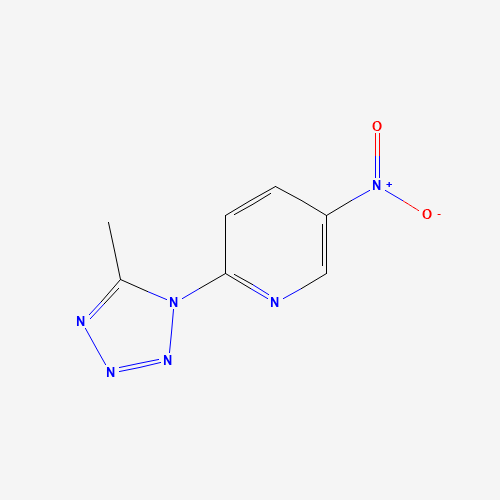 2-(5-methyltetrazol-1-yl)-5-nitropyridine (CAS: 1266335-86-7) - Chemical Structure and Molecular Formula 