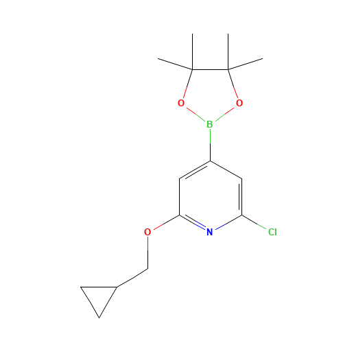 2-chloro-6-(cyclopropylmethoxy)-4-(4,4,5,5-tetramethyl-1,3,2-dioxaborolan-2-yl)pyridine (CAS: 1610521-20-4) - Related Chemical Product