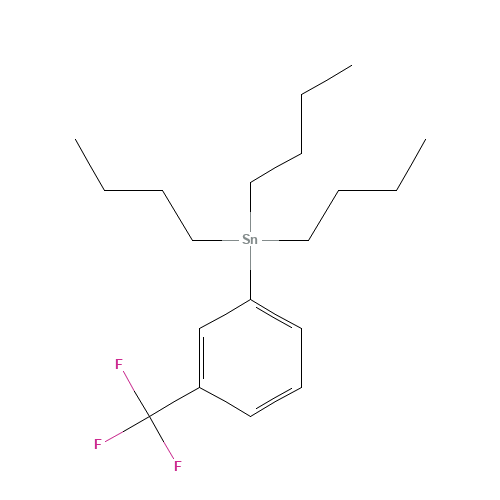 tributyl-[3-(trifluoromethyl)phenyl]stannane (CAS: 53566-38-4) - Chemical Structure and Molecular Formula 