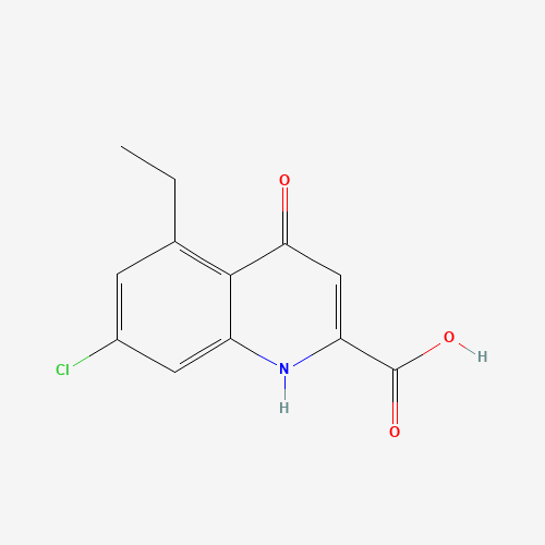 7-chloro-5-ethyl-4-oxo-1H-quinoline-2-carboxylic acid (CAS: 123157-65-3) - Chemical Structure and Molecular Formula 