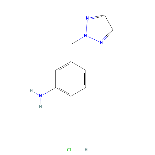 3-(triazol-2-ylmethyl)aniline;hydrochloride (CAS: 157846-03-2) - Chemical Structure and Molecular Formula 