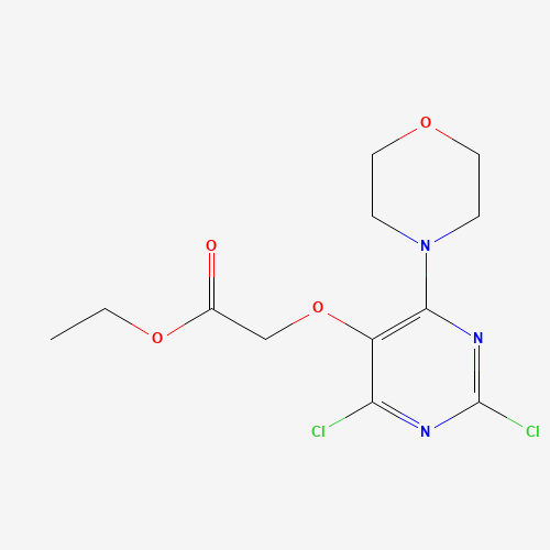 ethyl 2-(2,4-dichloro-6-morpholin-4-ylpyrimidin-5-yl)oxyacetate (CAS: 1572048-26-0) - Related Chemical Product