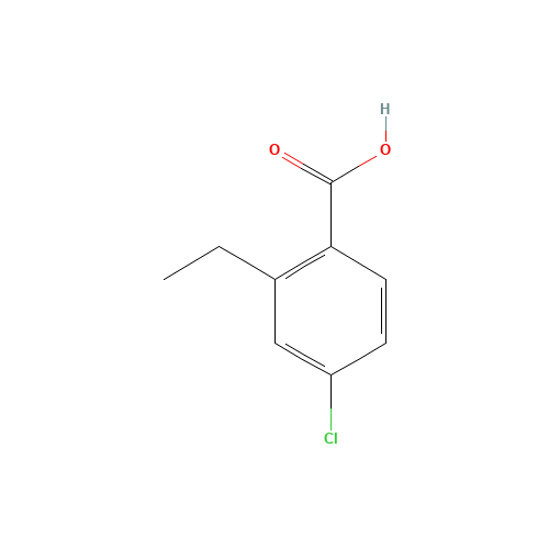 4-chloro-2-ethylbenzoic acid (CAS: 58231-16-6) - Chemical Structure and Molecular Formula 