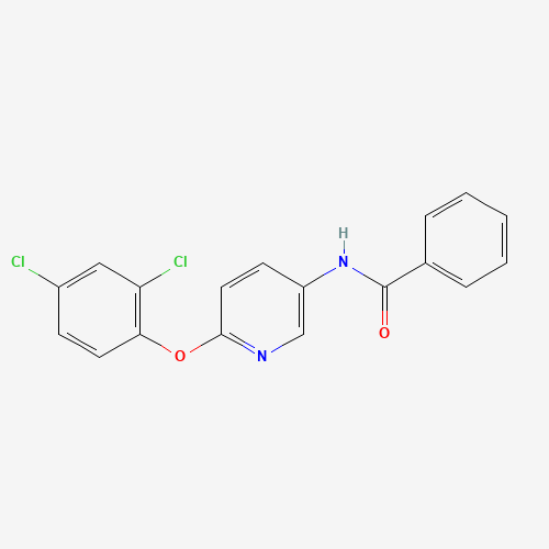 N-[6-(2,4-dichlorophenoxy)pyridin-3-yl]benzamide (CAS: 224809-41-0) - Chemical Structure and Molecular Formula 