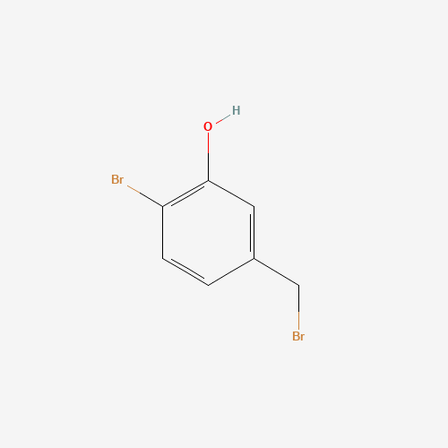 2-bromo-5-(bromomethyl)phenol (CAS: 690635-84-8) - Chemical Structure and Molecular Formula 