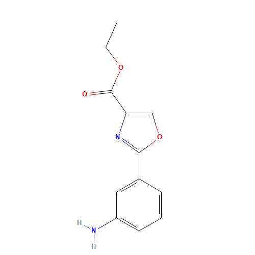 ethyl 2-(3-aminophenyl)-1,3-oxazole-4-carboxylate (CAS: 885274-73-7) - Chemical Structure and Molecular Formula 