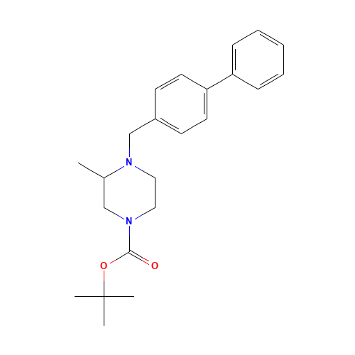 tert-butyl 3-methyl-4-[(4-phenylphenyl)methyl]piperazine-1-carboxylate (CAS: 1446819-37-9) - Related Chemical Product