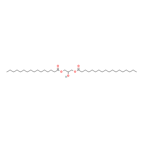 (3-hexadecanoyloxy-2-hydroxypropyl) octadecanoate (CAS: 17708-08-6) - Chemical Structure and Molecular Formula 