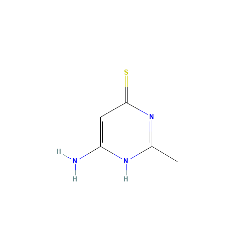 6-amino-2-methyl-1H-pyrimidine-4-thione (CAS: 89280-06-8) - Chemical Structure and Molecular Formula 