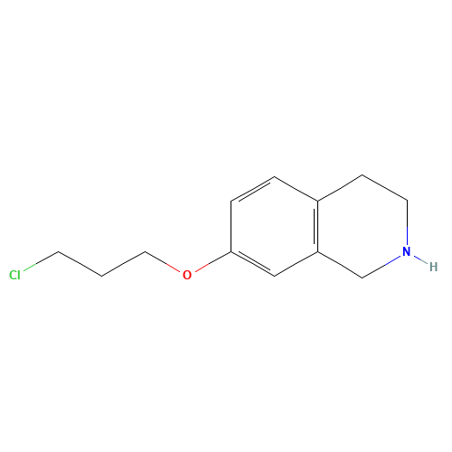7-(3-chloropropoxy)-1,2,3,4-tetrahydroisoquinoline (CAS: 1147385-85-0) - Chemical Structure and Molecular Formula 