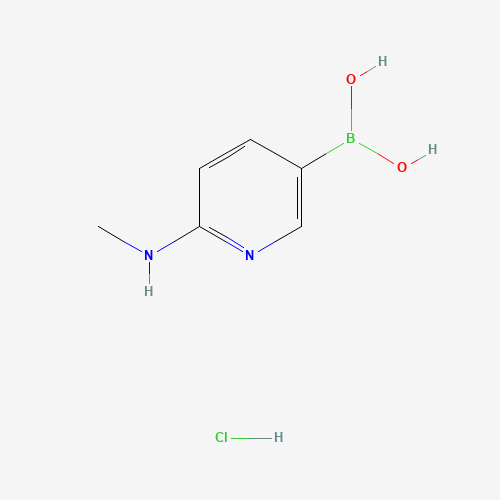[6-(methylamino)pyridin-3-yl]boronic acid;hydrochloride (CAS: 265664-53-7) - Chemical Structure and Molecular Formula 