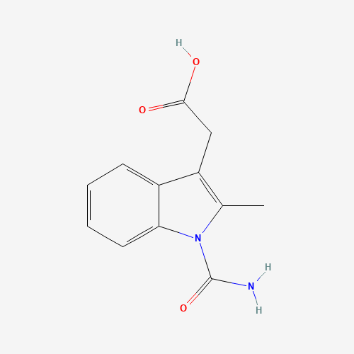 2-(1-carbamoyl-2-methylindol-3-yl)acetic acid (CAS: 1386456-49-0) - Chemical Structure and Molecular Formula 