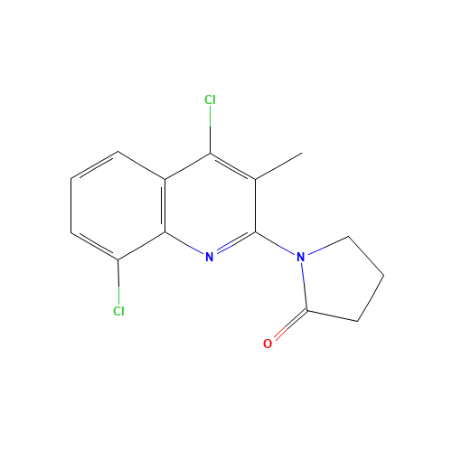 1-(4,8-dichloro-3-methylquinolin-2-yl)pyrrolidin-2-one (CAS: 1354288-25-7) - Chemical Structure and Molecular Formula 