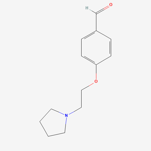 4-(2-pyrrolidin-1-ylethoxy)benzaldehyde (CAS: 26116-47-2) - Chemical Structure and Molecular Formula 