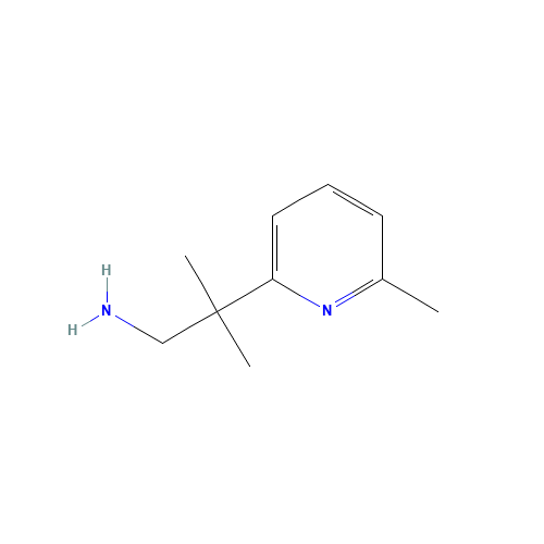 2-methyl-2-(6-methylpyridin-2-yl)propan-1-amine (CAS: 929021-99-8) - Chemical Structure and Molecular Formula 
