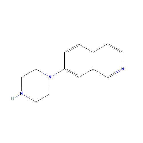7-piperazin-1-ylisoquinoline (CAS: 683243-32-5) - Chemical Structure and Molecular Formula 