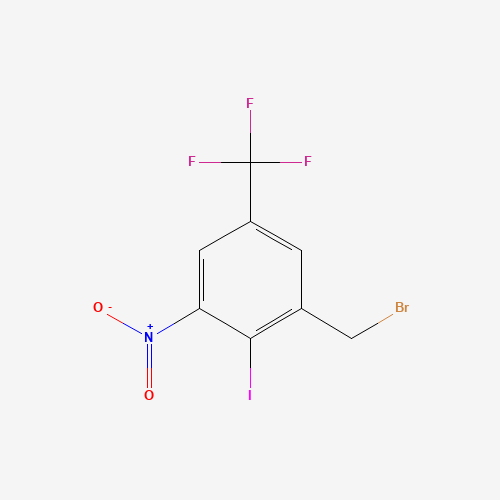 1-(bromomethyl)-2-iodo-3-nitro-5-(trifluoromethyl)benzene (CAS: 943917-58-6) - Chemical Structure and Molecular Formula 