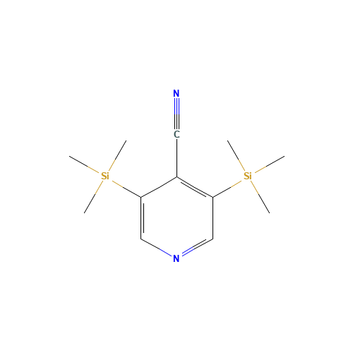 3,5-bis(trimethylsilyl)pyridine-4-carbonitrile (CAS: 827616-49-9) - Chemical Structure and Molecular Formula 