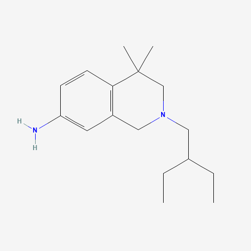 2-(2-ethylbutyl)-4,4-dimethyl-1,3-dihydroisoquinolin-7-amine (CAS: 1395028-59-7) - Chemical Structure and Molecular Formula 
