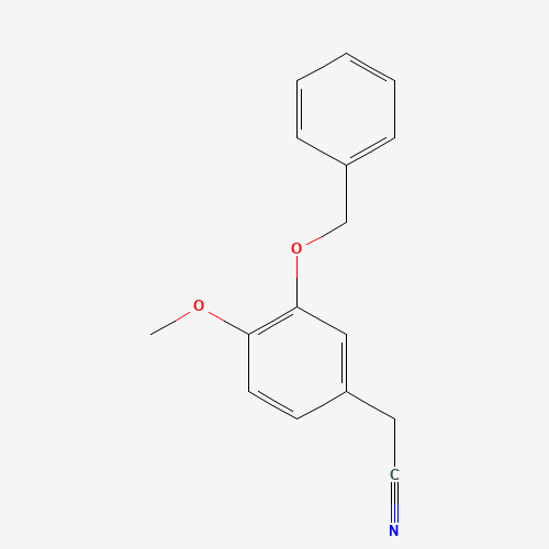 2-(4-methoxy-3-phenylmethoxyphenyl)acetonitrile (CAS: 1699-39-4) - Chemical Structure and Molecular Formula 