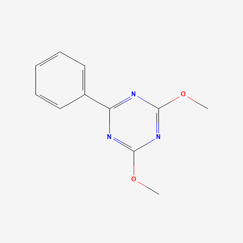 2,4-dimethoxy-6-phenyl-1,3,5-triazine (CAS: 18213-73-5) - Chemical Structure and Molecular Formula 