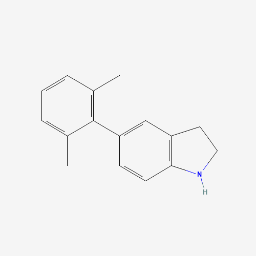 5-(2,6-dimethylphenyl)-2,3-dihydro-1H-indole (CAS: 1176740-73-0) - Chemical Structure and Molecular Formula 