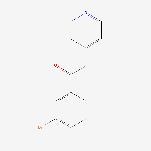 1-(3-bromophenyl)-2-pyridin-4-ylethanone (CAS: 208182-75-6) - Chemical Structure and Molecular Formula 