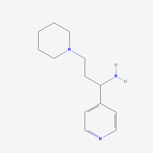 3-piperidin-1-yl-1-pyridin-4-ylpropan-1-amine (CAS: 1315258-12-8) - Chemical Structure and Molecular Formula 
