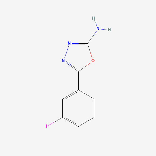 5-(3-iodophenyl)-1,3,4-oxadiazol-2-amine (CAS: 109060-68-6) - Chemical Structure and Molecular Formula 