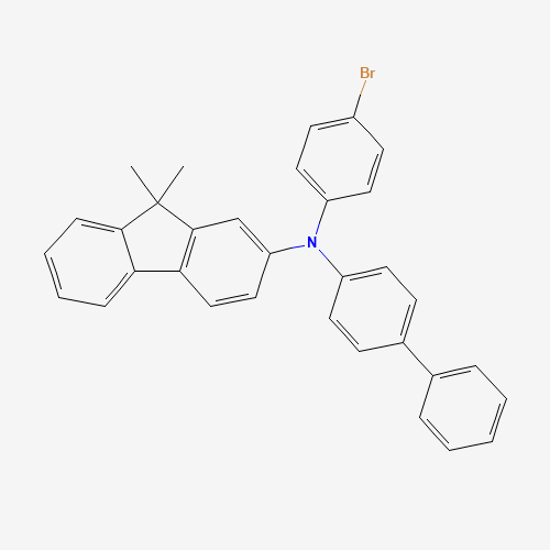 N-(4-bromophenyl)-9,9-dimethyl-N-(4-phenylphenyl)fluoren-2-amine (CAS: 1246562-40-2) - Related Chemical Product