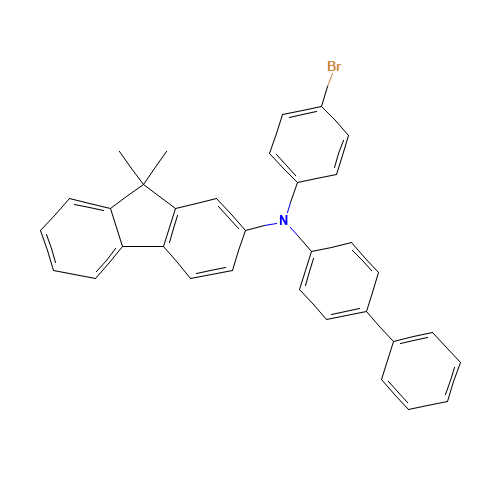 N-(4-bromophenyl)-9,9-dimethyl-N-(4-phenylphenyl)fluoren-2-amine (CAS: 1246562-40-2) - Related Chemical Product