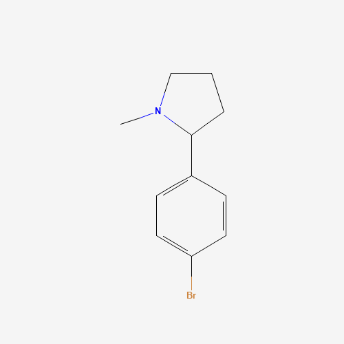 2-(4-bromophenyl)-1-methylpyrrolidine (CAS: 164737-33-1) - Chemical Structure and Molecular Formula 