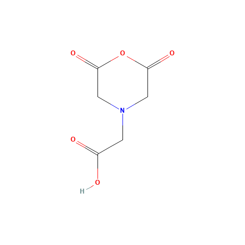 2-(2,6-dioxomorpholin-4-yl)acetic acid (CAS: 33658-49-0) - Chemical Structure and Molecular Formula 
