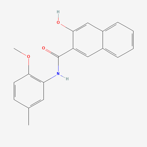 3-hydroxy-N-(2-methoxy-5-methylphenyl)naphthalene-2-carboxamide (CAS: 54079-43-5) - Chemical Structure and Molecular Formula 