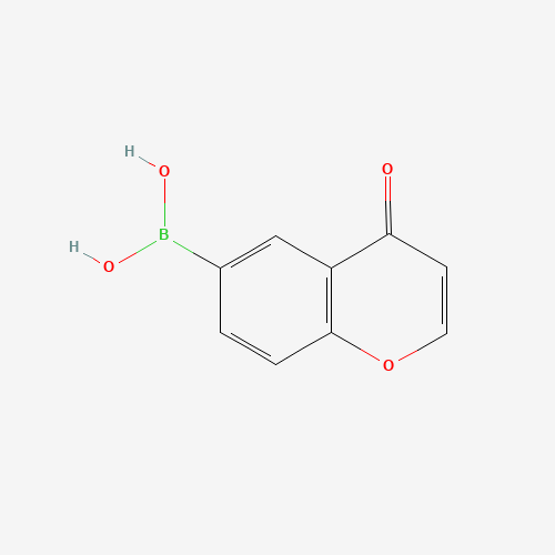 (4-oxochromen-6-yl)boronic acid (CAS: 1210925-93-1) - Chemical Structure and Molecular Formula 