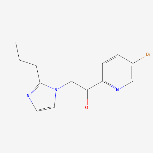 1-(5-bromopyridin-2-yl)-2-(2-propylimidazol-1-yl)ethanone (CAS: 870761-79-8) - Chemical Structure and Molecular Formula 
