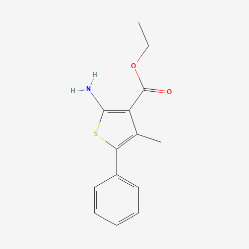 ethyl 2-amino-4-methyl-5-phenylthiophene-3-carboxylate (CAS: 4815-38-7) - Chemical Structure and Molecular Formula 