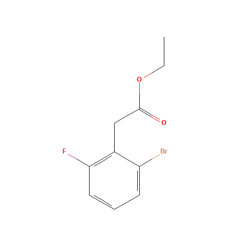ethyl 2-(2-bromo-6-fluorophenyl)acetate (CAS: 936693-23-1) - Chemical Structure and Molecular Formula 